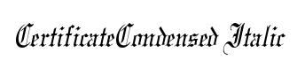CertificateCondensed Italic