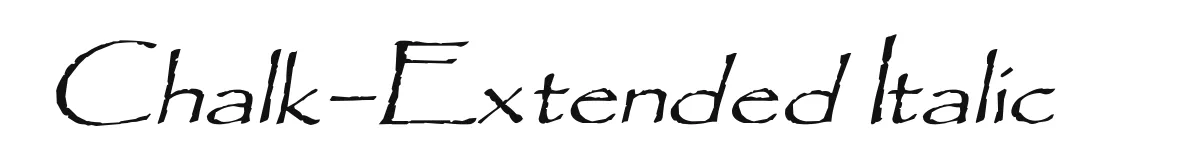 Chalk-Extended Italic original font preview