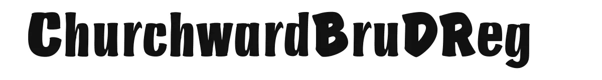 ChurchwardBruDReg original font preview