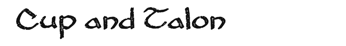 Cup and Talon original font preview