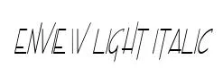 Enview Light Italic original font preview