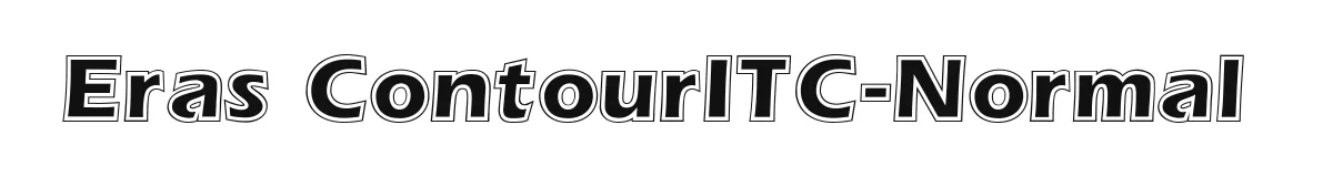 Eras ContourITC-Normal original font preview
