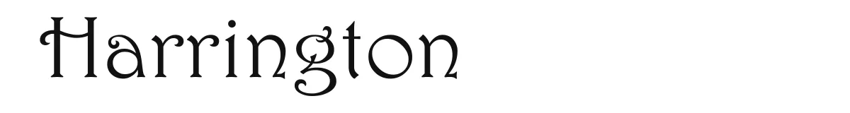 Harrington original font preview