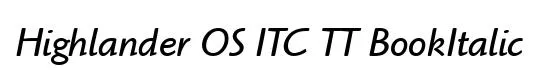 Highlander OS ITC TT BookItalic