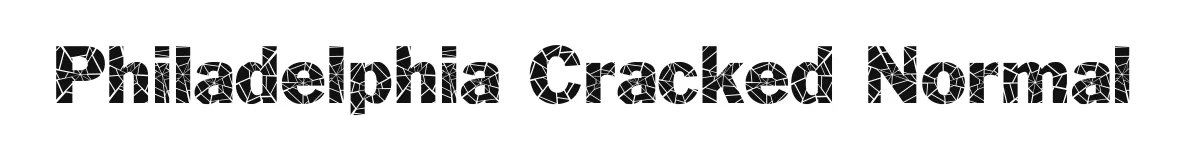 Philadelphia Cracked Normal original font preview