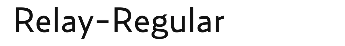 Relay-Regular original font preview