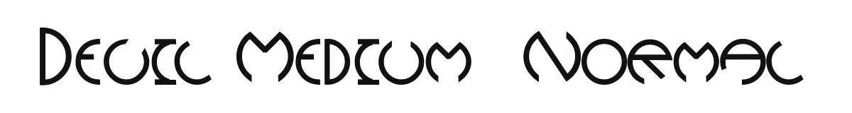 Devil Medium  Normal original font preview
