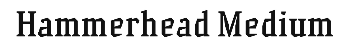 Hammerhead Medium original font preview