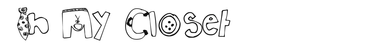 In My Closet original font preview