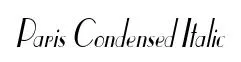 Paris Condensed Italic