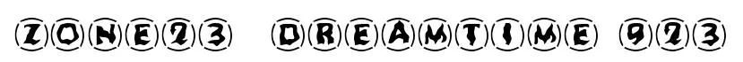 Zone23_Dreamtime 923 original font preview