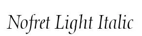 Nofret Light Italic