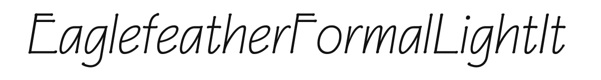 EaglefeatherFormalLightIt original font preview