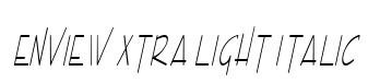 Enview Xtra Light Italic