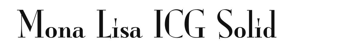 Mona Lisa ICG Solid original font preview