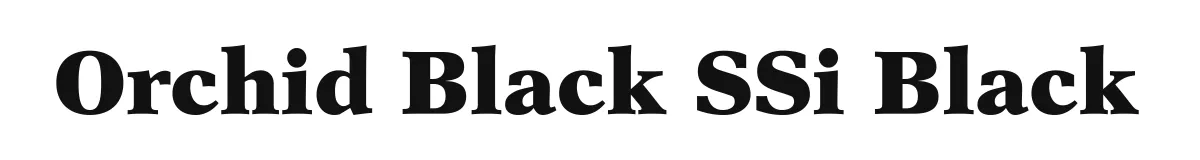Orchid Black SSi Black original font preview