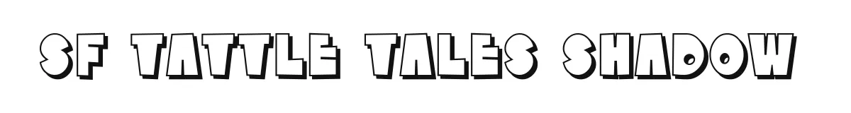 SF Tattle Tales Shadow original font preview