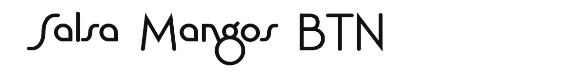 Salsa Mangos BTN original font preview