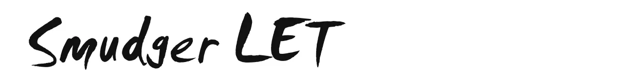 Smudger LET original font preview