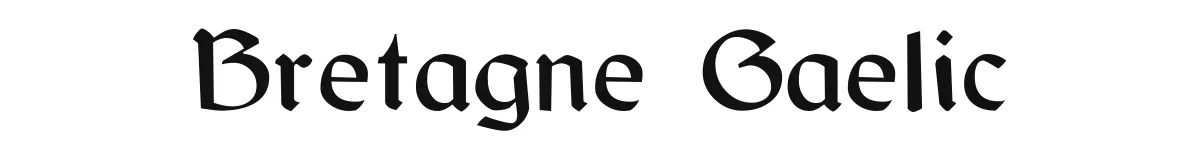 Bretagne Gaelic original font preview