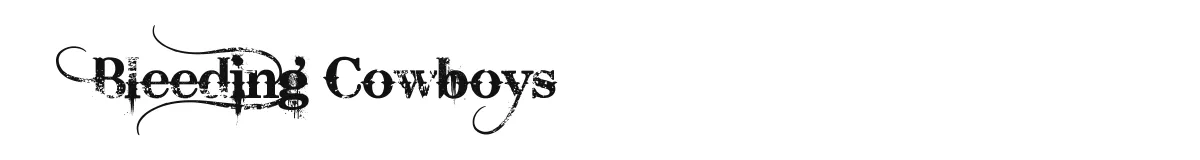 Bleeding Cowboys original font preview