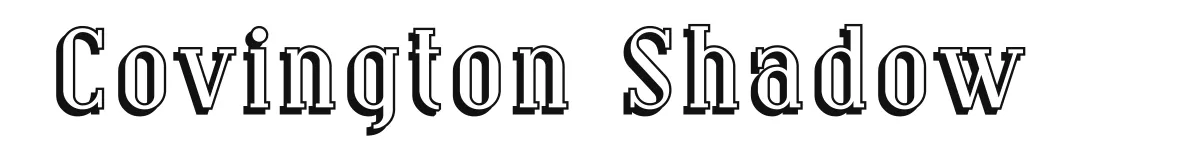 Covington Shadow original font preview