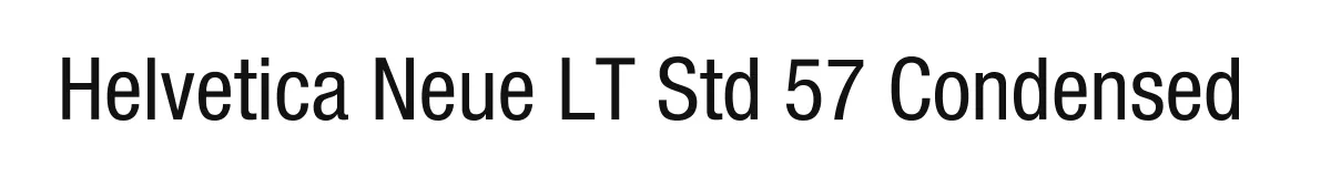 Helvetica Neue LT Std 57 Condensed original font preview