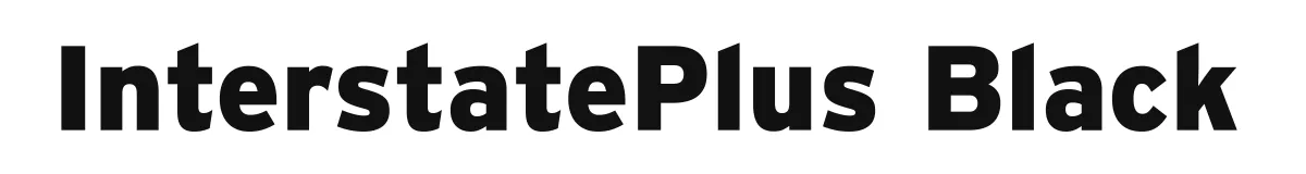 InterstatePlus Black original font preview