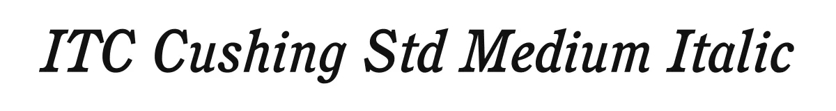 ITC Cushing Std Medium Italic original font preview