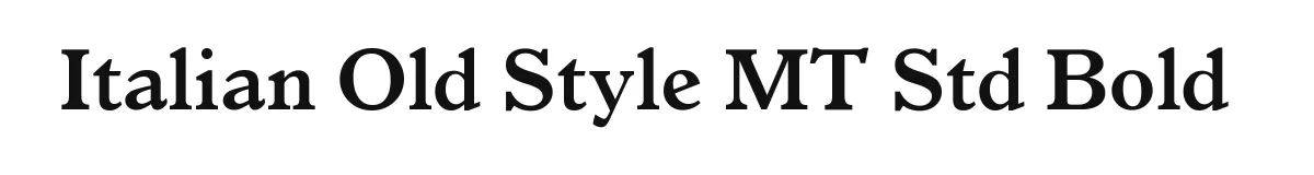 Italian Old Style MT Std Bold original font preview