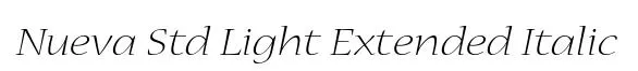 Nueva Std Light Extended Italic