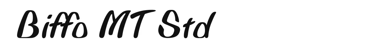 Biffo MT Std original font preview