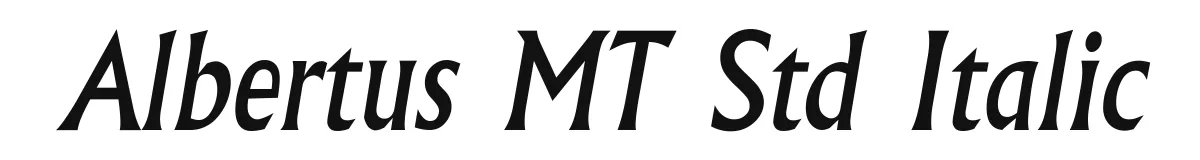 Albertus MT Std Italic original font preview