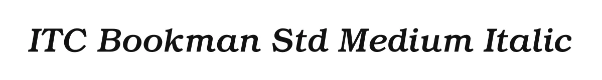 ITC Bookman Std Medium Italic original font preview