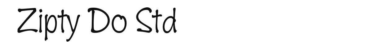 Zipty Do Std original font preview