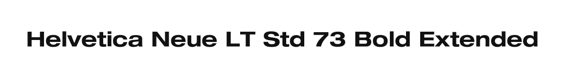 Helvetica Neue LT Std 73 Bold Extended original font preview
