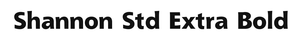 Shannon Std Extra Bold original font preview