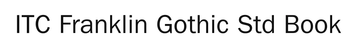 ITC Franklin Gothic Std Book original font preview