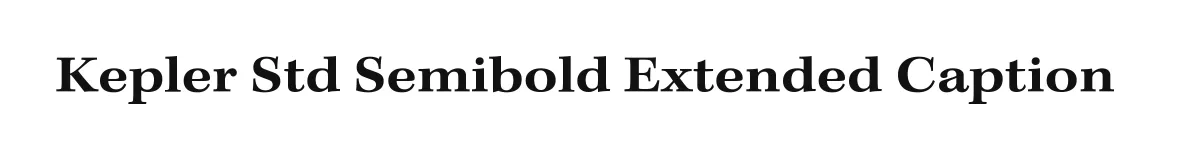 Kepler Std Semibold Extended Caption original font preview