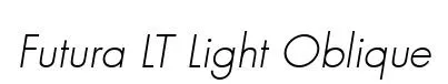 Futura LT Light Oblique