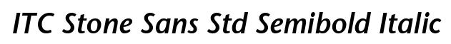 ITC Stone Sans Std Semibold Italic