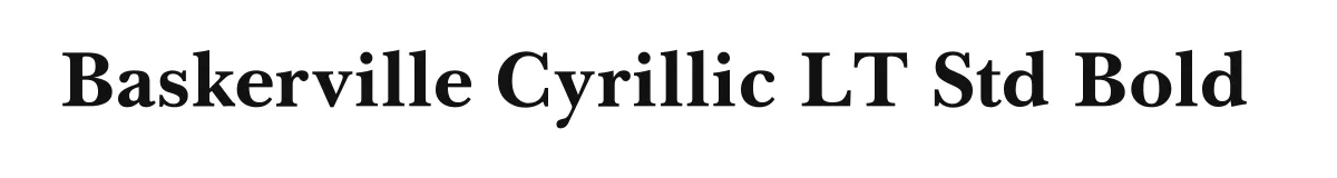 Baskerville Cyrillic LT Std Bold original font preview