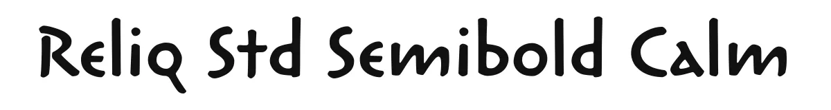 Reliq Std Semibold Calm original font preview