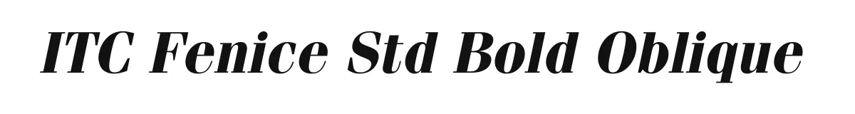 ITC Fenice Std Bold Oblique original font preview