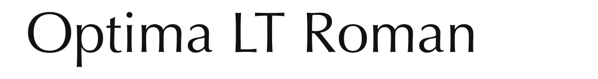 Optima LT Roman original font preview