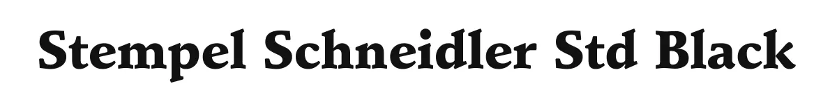 Stempel Schneidler Std Black original font preview