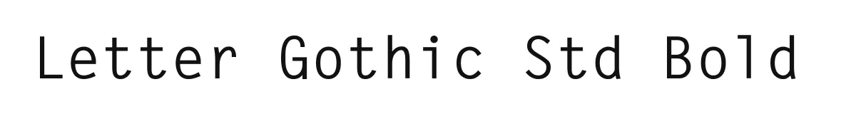 Letter Gothic Std Bold original font preview