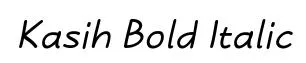 Kasih Bold Italic