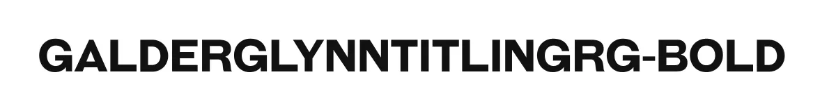 GalderglynnTitlingRg-Bold original font preview