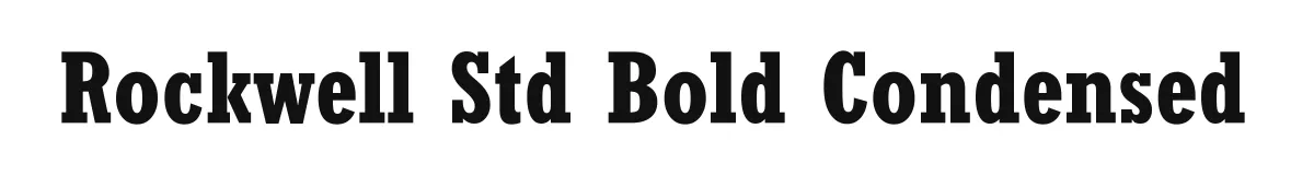 Rockwell Std Bold Condensed original font preview